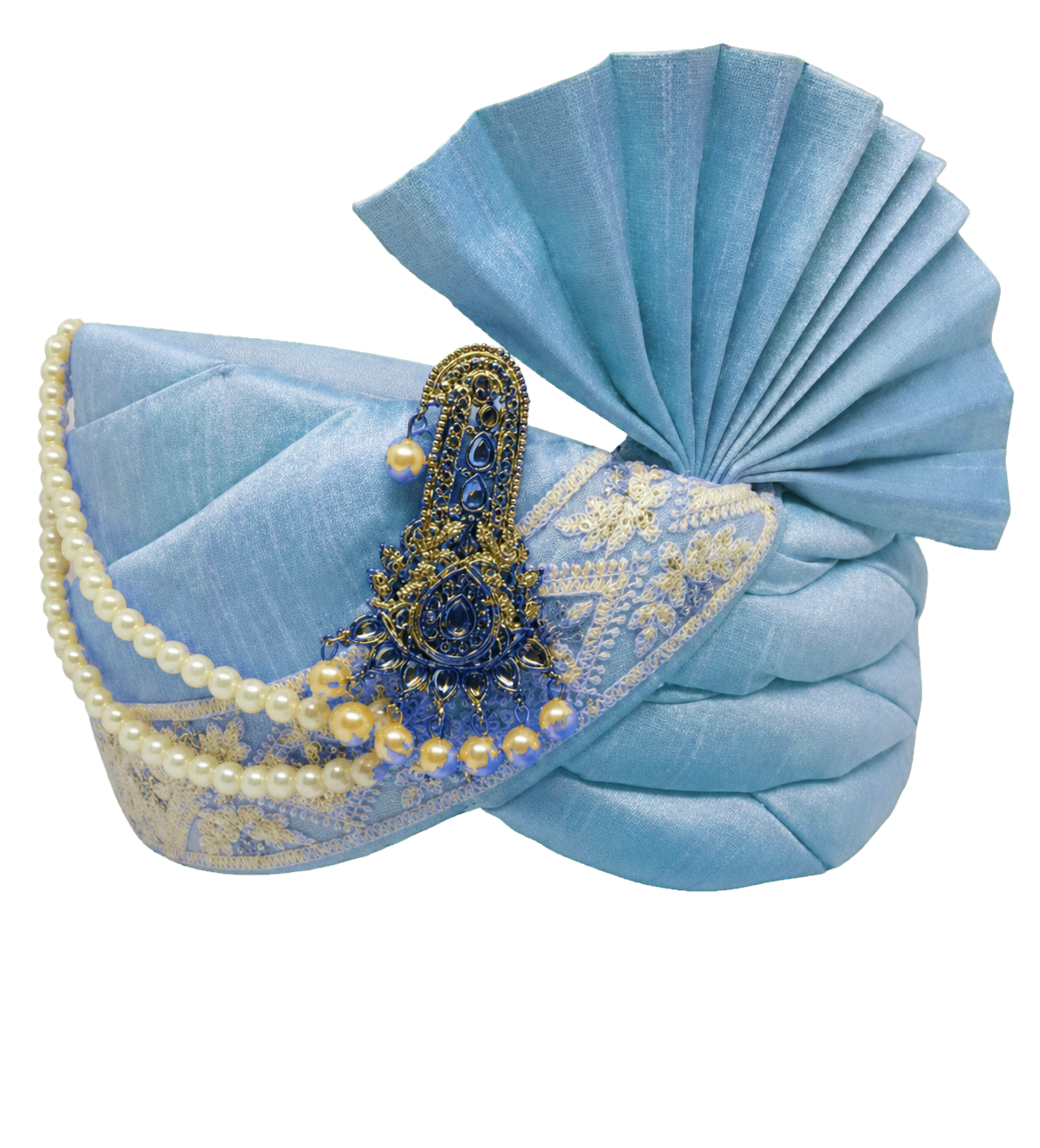 Powder blue pastel safa